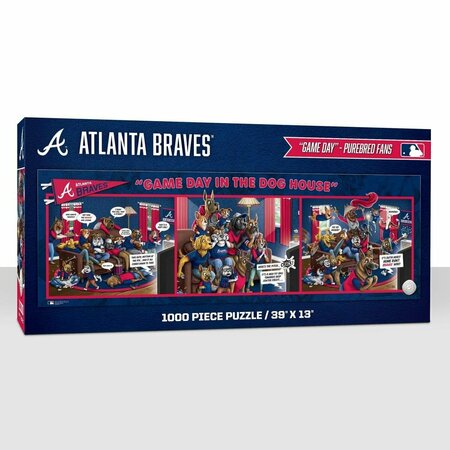 YOUTHEFAN MLB Atlanta Braves Game Day in the Dog House Puzzle, 1000 Piece 2505732